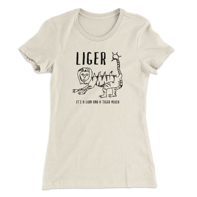 Liger Women's T-Shirt Natural | Funny Shirt from Famous In Real Life