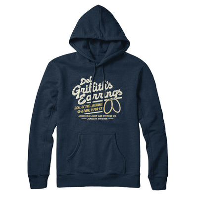 Del Griffith's Earrings Hoodie Navy Blue | Funny Shirt from Famous In Real Life