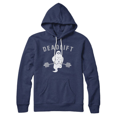 Deadlift - Ghost Hoodie Navy | Funny Shirt from Famous In Real Life