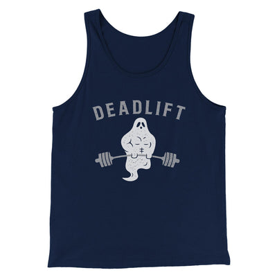Deadlift - Ghost Men/Unisex Tank Top Navy | Funny Shirt from Famous In Real Life