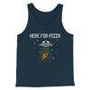 Here For The Pizza Men/Unisex Tank Top Navy | Funny Shirt from Famous In Real Life