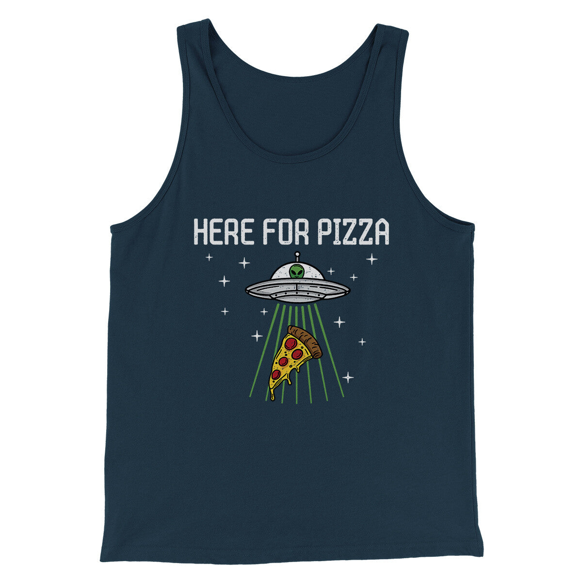 Here For The Pizza Men/Unisex Tank Top | Funny Shirt from Famous In Real Life