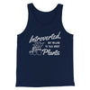 Introverted But Willing To Talk About Plants Men/Unisex Tank Top Navy | Funny Shirt from Famous In Real Life