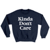 Kinda Don't Care Ugly Sweater Navy | Funny Shirt from Famous In Real Life