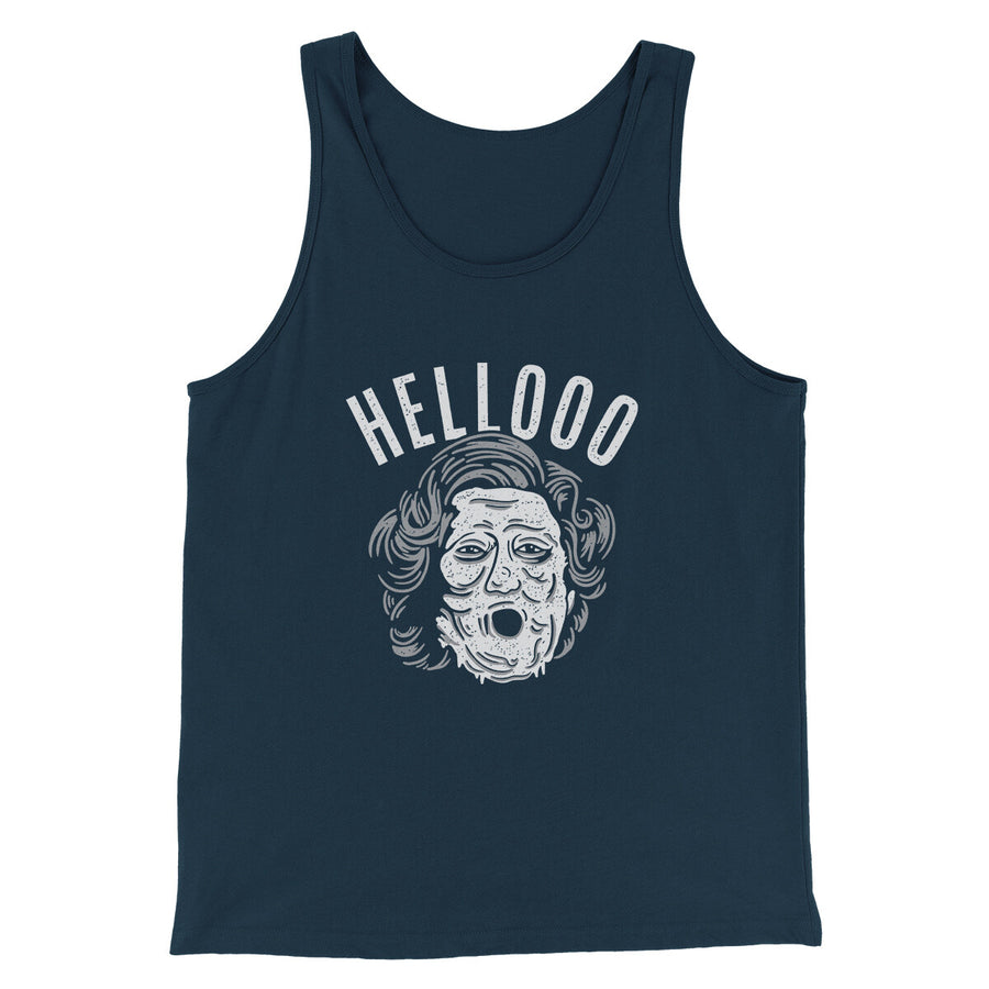 Hellooo! Funny Movie Men/Unisex Tank Top Navy | Funny Shirt from Famous In Real Life