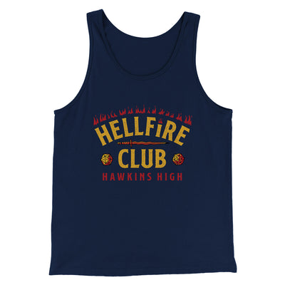 Hellfire Club Men/Unisex Tank Top Navy | Funny Shirt from Famous In Real Life