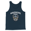 Meowsel Tov Funny Hanukkah Men/Unisex Tank Top Navy | Funny Shirt from Famous In Real Life