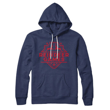 Reindeer Games Hoodie Navy | Funny Shirt from Famous In Real Life