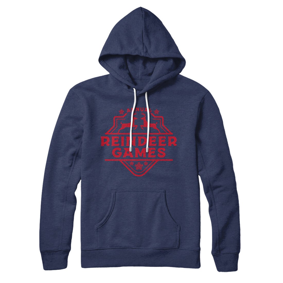 Reindeer Games Hoodie Navy | Funny Shirt from Famous In Real Life
