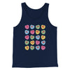 Candy Heart Anti-Valentines Men/Unisex Tank Top Navy | Funny Shirt from Famous In Real Life