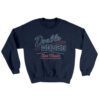 Double Deuce Ugly Sweater Navy | Funny Shirt from Famous In Real Life