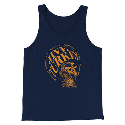 Jive Turkey Men/Unisex Tank Top Navy | Funny Shirt from Famous In Real Life