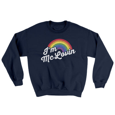 I'm Mclovin Ugly Sweater Navy | Funny Shirt from Famous In Real Life
