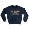 All Valley Karate Championships Ugly Sweater Navy | Funny Shirt from Famous In Real Life