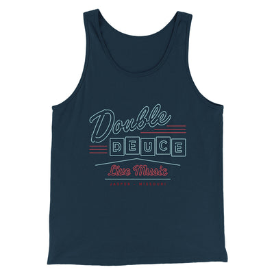 Double Deuce Funny Movie Men/Unisex Tank Top Navy | Funny Shirt from Famous In Real Life