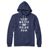 Save Water Drink Rum Hoodie Navy | Funny Shirt from Famous In Real Life