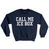 Call Me Ice Box Ugly Sweater Navy | Funny Shirt from Famous In Real Life