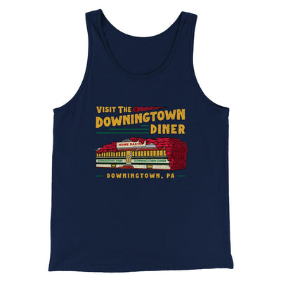 Downingtown Diner Funny Movie Men/Unisex Tank Top Navy | Funny Shirt from Famous In Real Life