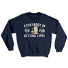 Everybody In The Pub Is Getting Tipsy Ugly Sweater Navy | Funny Shirt from Famous In Real Life