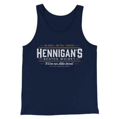 Hennigan's Scotch Whisky Men/Unisex Tank Top Navy | Funny Shirt from Famous In Real Life