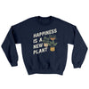 Happiness Is A New Plant Ugly Sweater Navy | Funny Shirt from Famous In Real Life