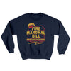 Fire Marshal Bill Fire Safety School Ugly Sweater Navy | Funny Shirt from Famous In Real Life