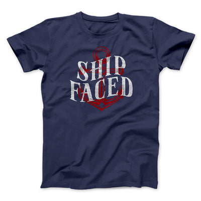 Ship Faced Men/Unisex T-Shirt Navy | Funny Shirt from Famous In Real Life