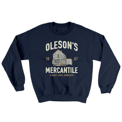 Oleson's Mercantile Ugly Sweater Navy | Funny Shirt from Famous In Real Life