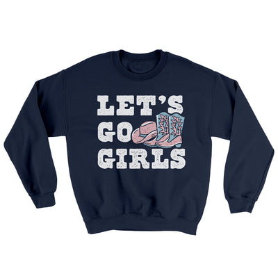 Lets Go Girls Ugly Sweater Navy | Funny Shirt from Famous In Real Life