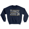 Turkey & Mashed Potatoes 2024 Ugly Sweater Navy | Funny Shirt from Famous In Real Life