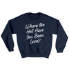 Where The Hell Have You Been Loca Ugly Sweater Navy | Funny Shirt from Famous In Real Life