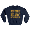 Dorothy In The Streets Blanche In The Sheets Ugly Sweater Navy | Funny Shirt from Famous In Real Life