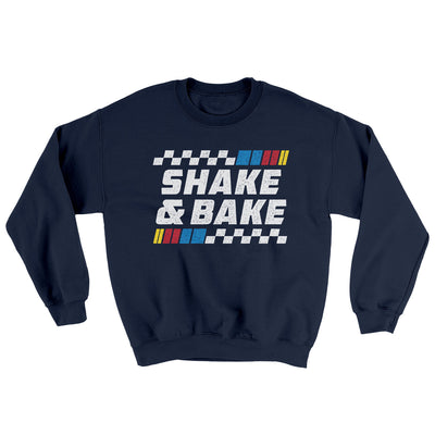 Shake And Bake Ugly Sweater Navy | Funny Shirt from Famous In Real Life