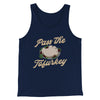 Pass The Tofurkey Funny Thanksgiving Men/Unisex Tank Top Navy | Funny Shirt from Famous In Real Life