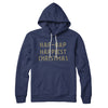 Hap-Hap Happiest Christmas Hoodie Navy | Funny Shirt from Famous In Real Life