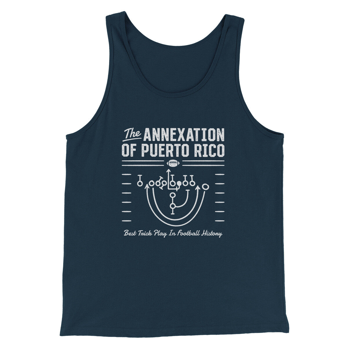 The Annexation Of Puerto Rico Funny Movie Men/Unisex Tank Top Navy | Funny Shirt from Famous In Real Life