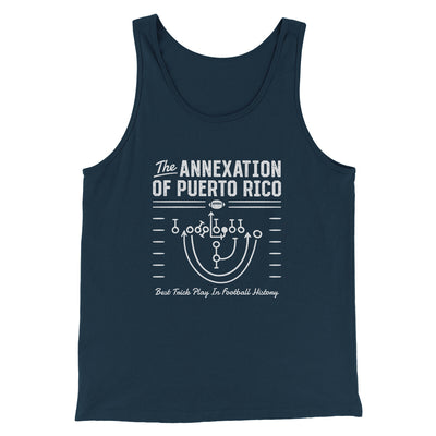 The Annexation Of Puerto Rico Funny Movie Men/Unisex Tank Top Navy | Funny Shirt from Famous In Real Life
