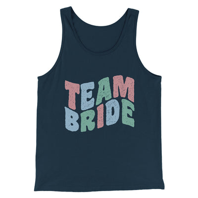 Team Bride Men/Unisex Tank Top Navy | Funny Shirt from Famous In Real Life