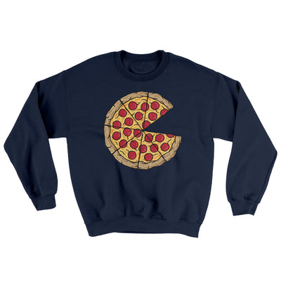 Pizza Slice Couple's Shirt Ugly Sweater Navy | Funny Shirt from Famous In Real Life