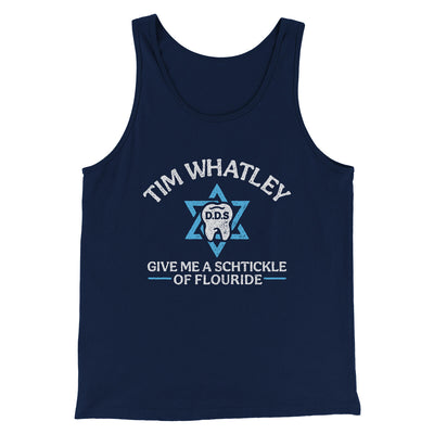 Tim Whatley Dentistry Men/Unisex Tank Top Navy | Funny Shirt from Famous In Real Life