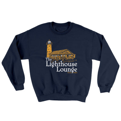 The Lighthouse Lounge Ugly Sweater Navy | Funny Shirt from Famous In Real Life
