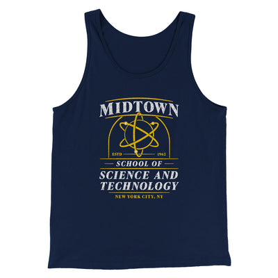 Midtown School Of Science And Technology Funny Movie Men/Unisex Tank Top Navy | Funny Shirt from Famous In Real Life
