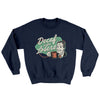 Decaf Is For Losers Ugly Sweater Navy | Funny Shirt from Famous In Real Life