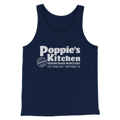 Poppies Kitchen Men/Unisex Tank Top Navy | Funny Shirt from Famous In Real Life