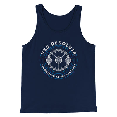Uss Resolute Men/Unisex Tank Top Navy | Funny Shirt from Famous In Real Life