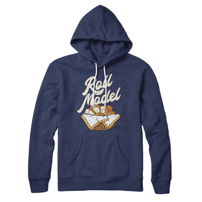 Roll Model Hoodie Navy | Funny Shirt from Famous In Real Life