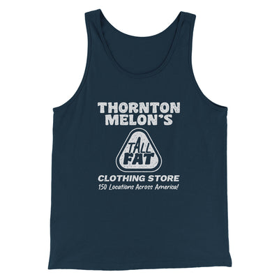 Thornton Melon's Tall And Fat Funny Movie Men/Unisex Tank Top Navy | Funny Shirt from Famous In Real Life