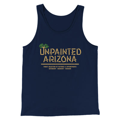 Unpainted Arizona Funny Movie Men/Unisex Tank Top Navy | Funny Shirt from Famous In Real Life
