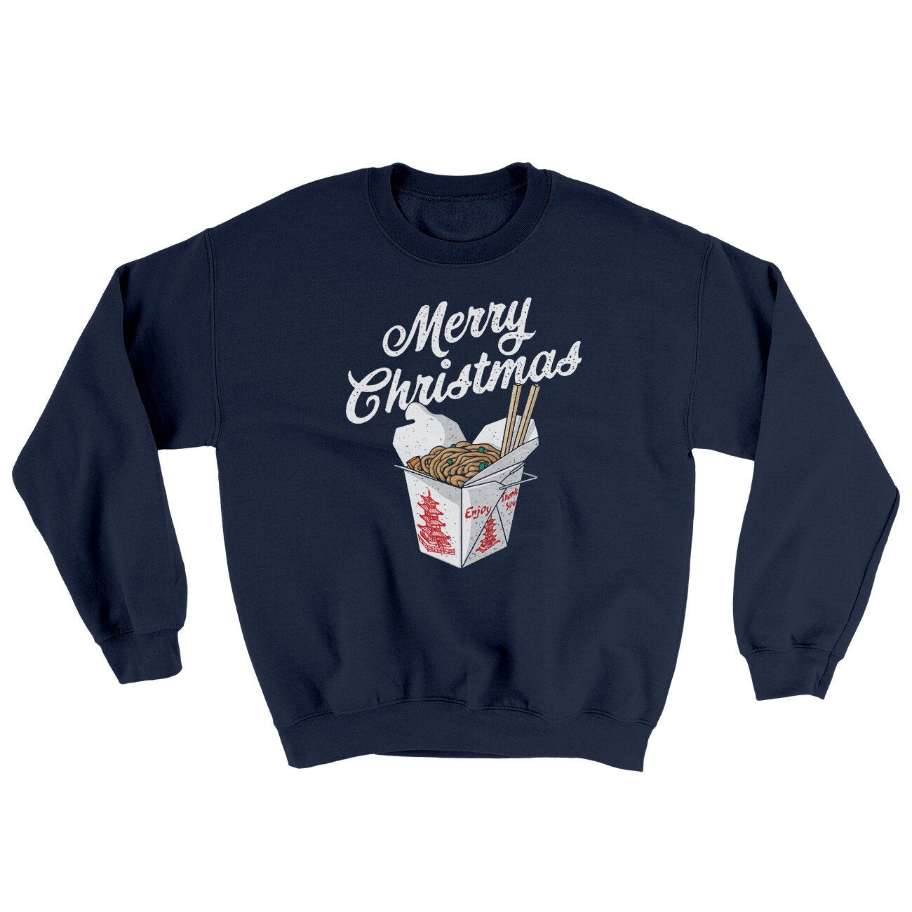 Merry Christmas Takeout Ugly Sweater | Funny Shirt from Famous In Real Life