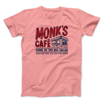 Monk's Cafe Men/Unisex T-Shirt Pink | Funny Shirt from Famous In Real Life